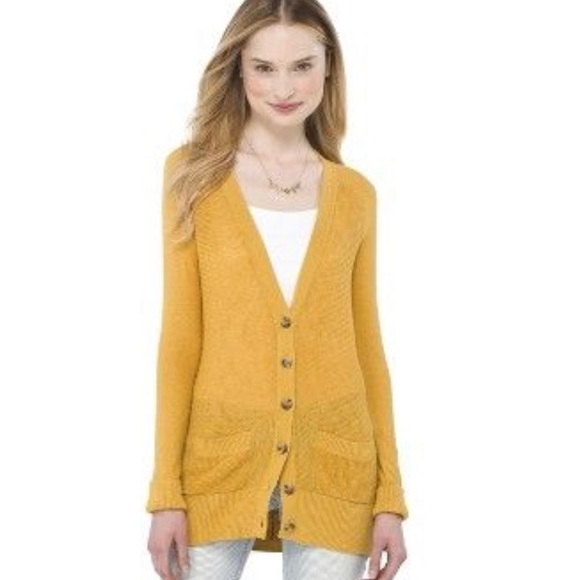 Mustard boyfriend cardigan Clearance